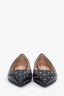 Valentino Black Leather Rockstud Flats Size 39