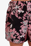 Dolce & Gabbana Black/Pink Floral Print Shorts Size 40