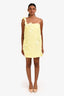 Zimmermann Yellow Linen High Tide Lift Off Floral Sleeveless Mini Dress Size 0
