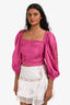 Farm Rio Pink Eyelet Lace Crop Top Size XS