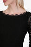 Diane von Furstenberg Black Lace 3/4 Sleeve Mini Dress Size 4