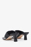 Gucci Black Padded Chevron Matelasse Leather Marmont GG Thong Sandal Size 39.5
