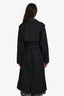 Nili Lotan Black Belted Trench Coat Size M