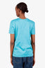 Loro Piana Blue Cotton Logo T-Shirt Size 46