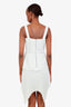 Dion Lee White Truss Pleat Asymmetric Mini Dress Size 6