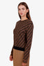 Fendi Brown/Black Zucca Crewneck Sweater Size 44