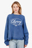 Cherry Los Angeles Blue Cotton Logo Sweater Size M