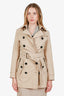 Burberry Brit Beige Belted Trench Coat Size 0