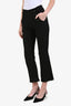Proenza Schouler Black Tweed Button Detail Flare Pants Size 0