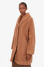 Max Mara Brown Camel Short Teddy Coat Size 36