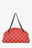 Pre-loved Chanel™ 2010-2011 Red Small Stitch 'Just Mademoiselle' Bowling Bag