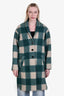 Isabel Marant Etoile Green & Beige Wool Klelayo Check Coat Size 38