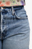 Agolde Light Blue Frayed Hem Denim Shorts Size 31