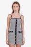 Maje White/Blue Striped Dress With Adjustable Straps Size 34
