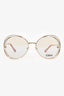 Chloe Clear/Gold '2138' Sunglasses