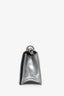 Christian Dior 2015 Silver Metallic Beaded Small Diorama Shoulder Bag
