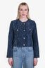 Frame Blue Denim Boucle Jacket Size S