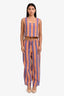 Rails Orange/Blue Linen Striped Tank Top Pants Set Size XS