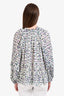 Isabel Marant Etoile White Multicolour Eyden Long Sleeve Top Size 40