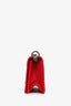 Christian Dior 2016 Red Grained Leather Small 'Diorama' Flap Bag