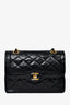 Pre-loved Chanel™ 1986-88 Black Lambskin Bicolour Hardware Small Paris Timeless Flap Bag