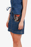 Stella McCartney Denim Patch Pocket Tapestry Skirt Size 40