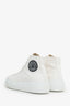 Versace White Canvas Platform Sneakers Size 37