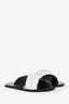 Rag & Bone Black/White 'Keaton' Leather Sandals Size 39