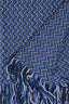 Missoni Blue Wool Chevron Printed Fringe Scarf