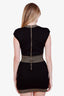 Balmain Black/Gold Sparkly Knit Short Sleeve Mini Dress Size 36