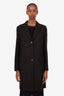 The Row Black Virgin Wool Buttoned Coat Size 8