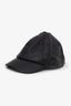Saint Laurent Black Leather Baseball Cap Size 57