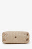 Fendi Beige Raffia and Snakeskin Large Peekaboo Satchel Bag