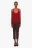 Theory Burgundy Wool Straight Leg Pants Size 4