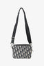 Christian Dior 2022 Black/Navy Oblique Jacquard Zipped Pouch Crossbody