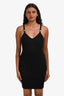 Givenchy Black Ribbed Mini Tank Dress Size M