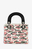 Christian Dior 2014 Cream Satin Multi Sequin Mini Lady Dior Top Handle with Strap