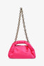 Stuart Weitzman Pink Satin The Moda Mini Tote with Chain
