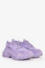 Balenciaga Purple Leather Triple S Logo All Over Sneakers Size 8