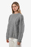 Lou Lou Studio Grey Wool Cashmere Cableknit 'Secas' Sweater Size S