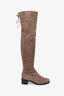 Stuart Weitzman Beige Suede Tieland Long Boots Size 7