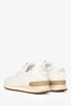 Baskets Miu Miu x New Balance blanches à logo, effet vieilli, à lacets, pointure 36,5.