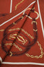 Cartier Burgundy Silk Scarf 90