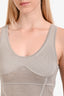 Dion Lee Taupe Knit Corset Sleeveless Tank Top Size 4