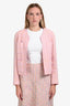 Pre-loved Chanel™ Vintage Pink Wool Blend Boucle Tweed Cropped Jacket Size 44