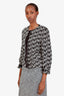 Akris Punto Black/White Tweed Button Up Jacket Size 6