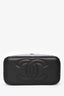 Pre-loved Chanel™ 2026 Black Croc Embossed Small Top Handle Vanity Case GHW