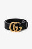 Gucci Black Leather GG Marmont Belt