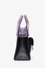Balenciaga Black/Purple Karung Mini Maillon All Afternoon Bag With Strap