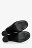 Balenciaga Black Croc-Embossed Oval BB Heeled Sandal Size 40